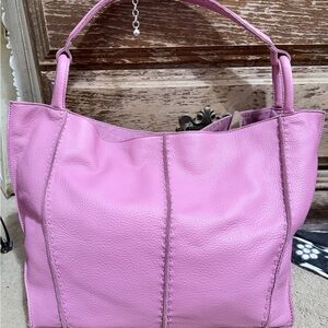 The Sak Pink Leather Shoulder Bag